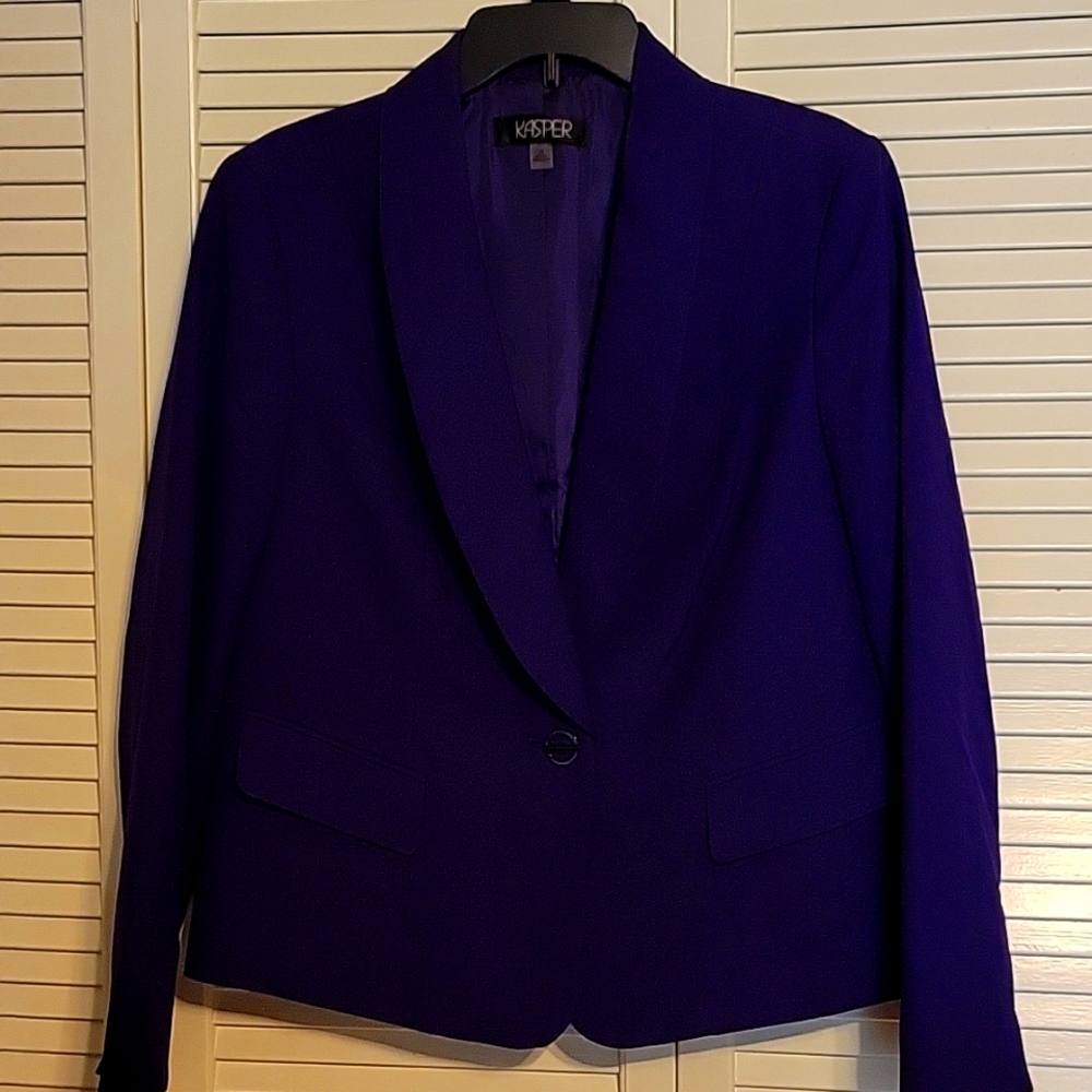 Rich Purple Kasper Lined Jacket